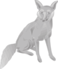 Gray Digital Fox Clip Art